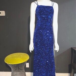 Blue Sequined Dress